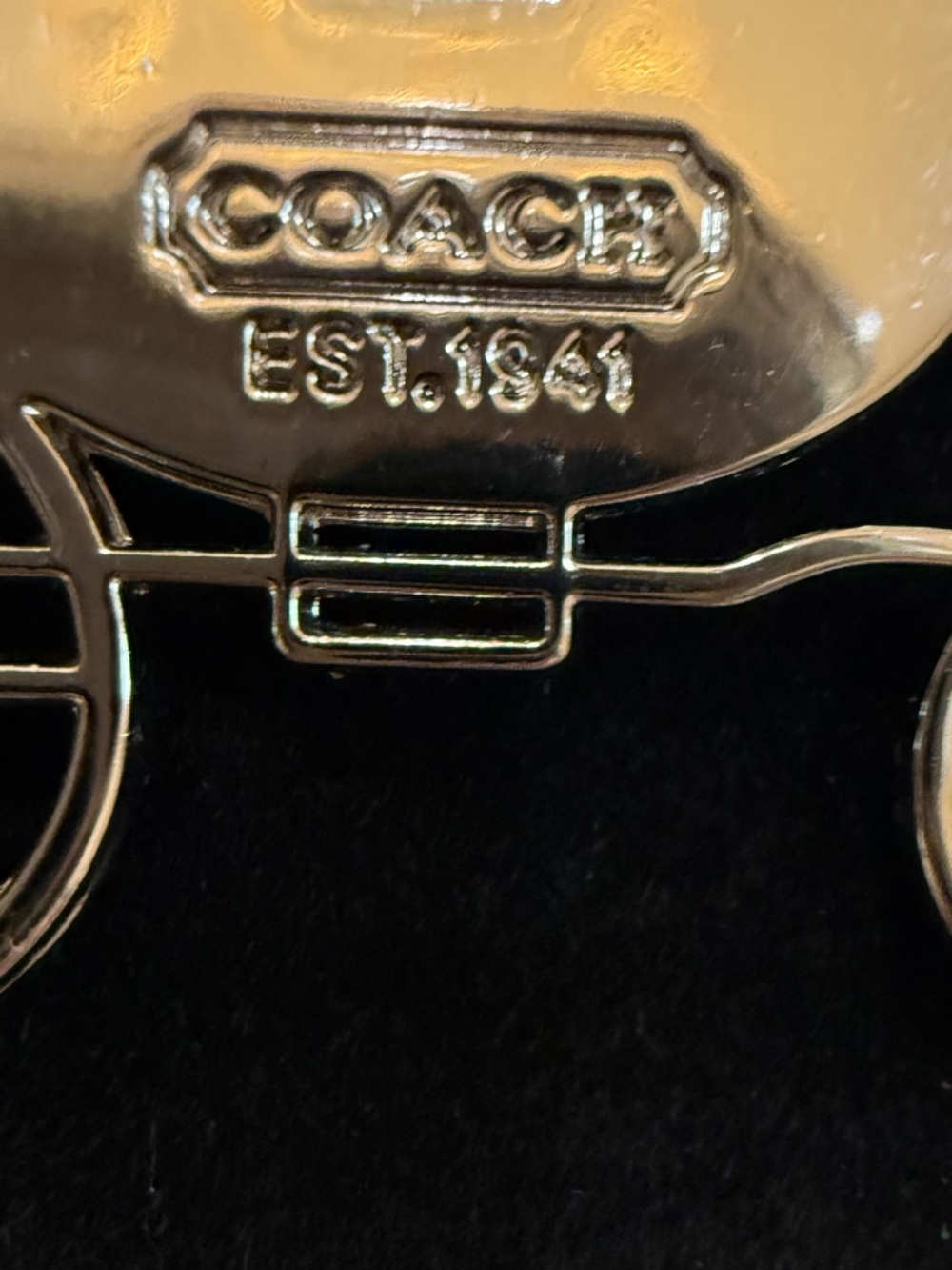 Coach Silver Carriage Motif Necklace. - Picture 9 of 10